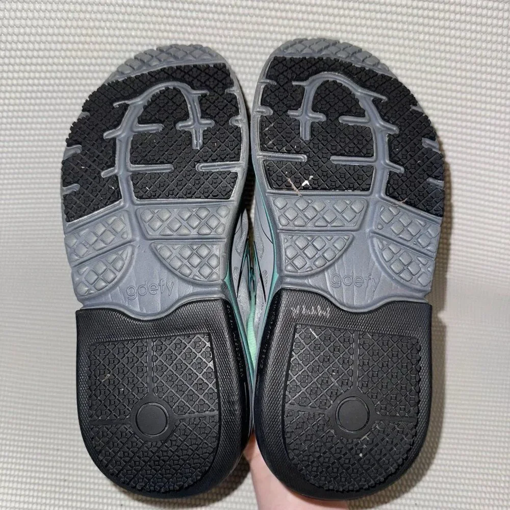 Gravity Defyer G-Defy Ion Gray/Teal Athletic Waking Comfort Sneakers Womens Sz 8